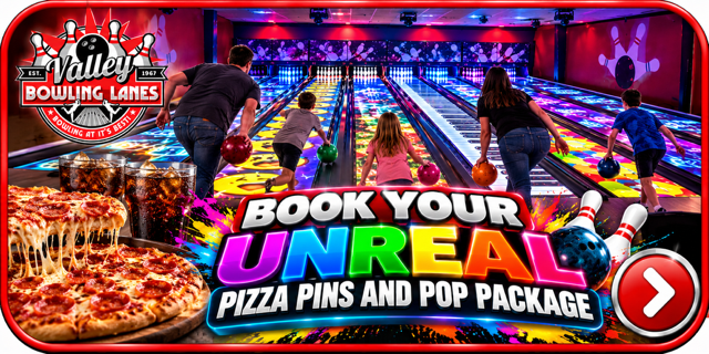 Book UNREAL Pizza, Pins & Pop
